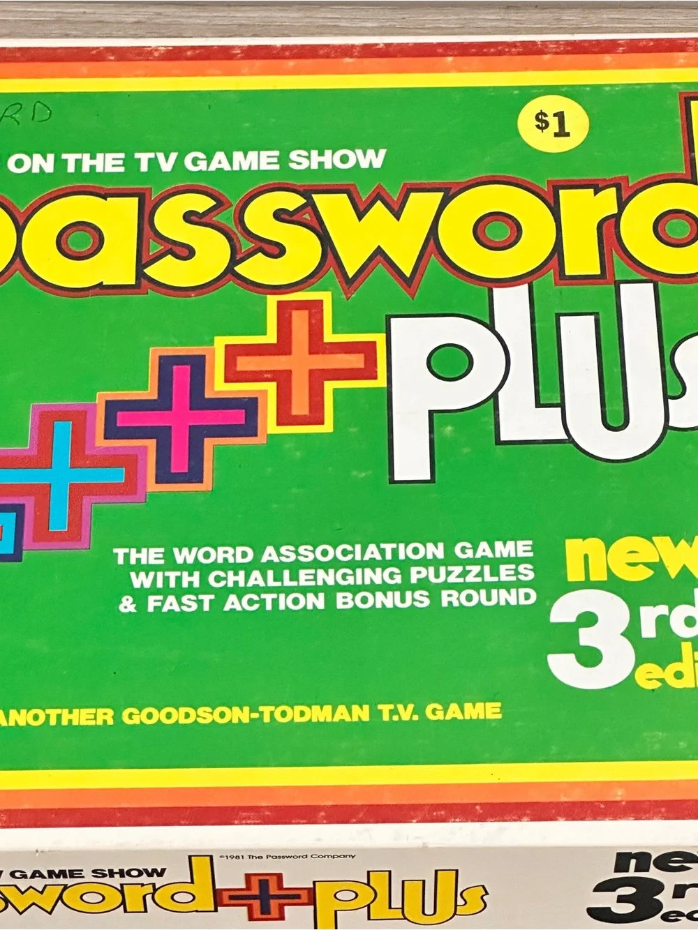 Vintage 1979 Password Plus 3rd Edition Game by Milton Bradley COMPLETE UNPUNCHED